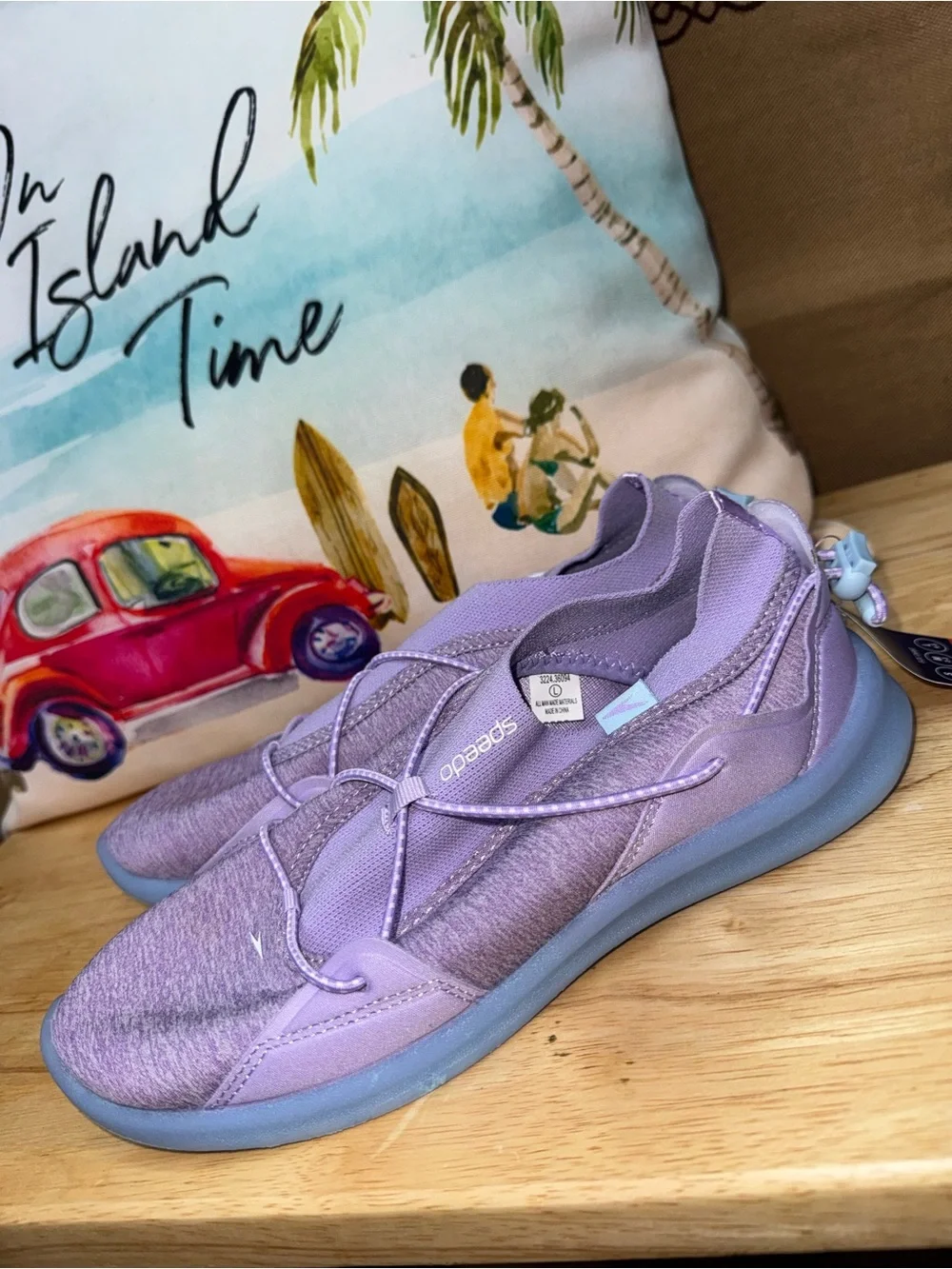 Speedo NWT! Junior Watertrek Water Shoes In Lilac Size L/Junior